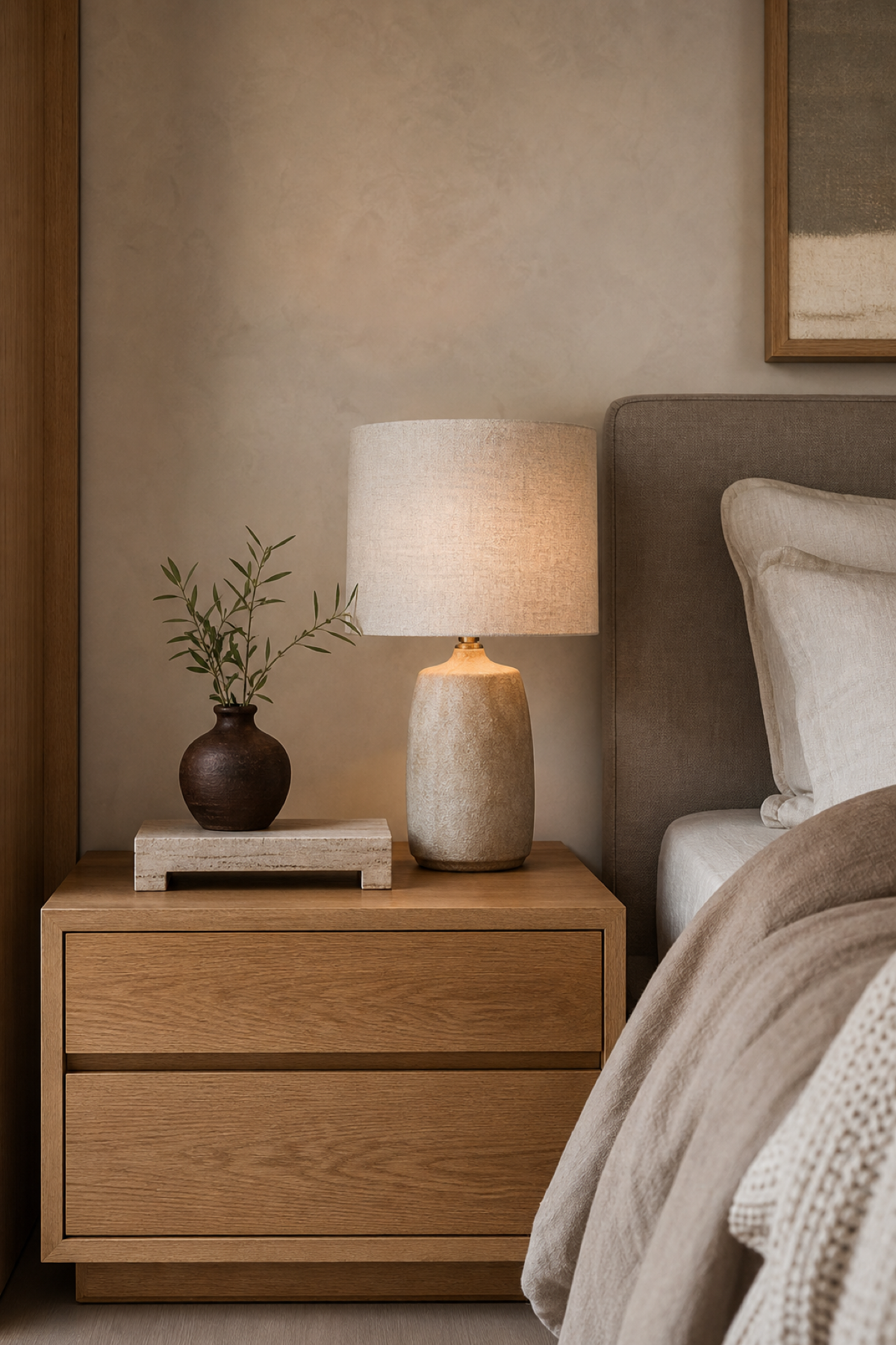 Style The Nightstand With Restraint for Bedroom Inspirations For A Cozy Stylish Retreat