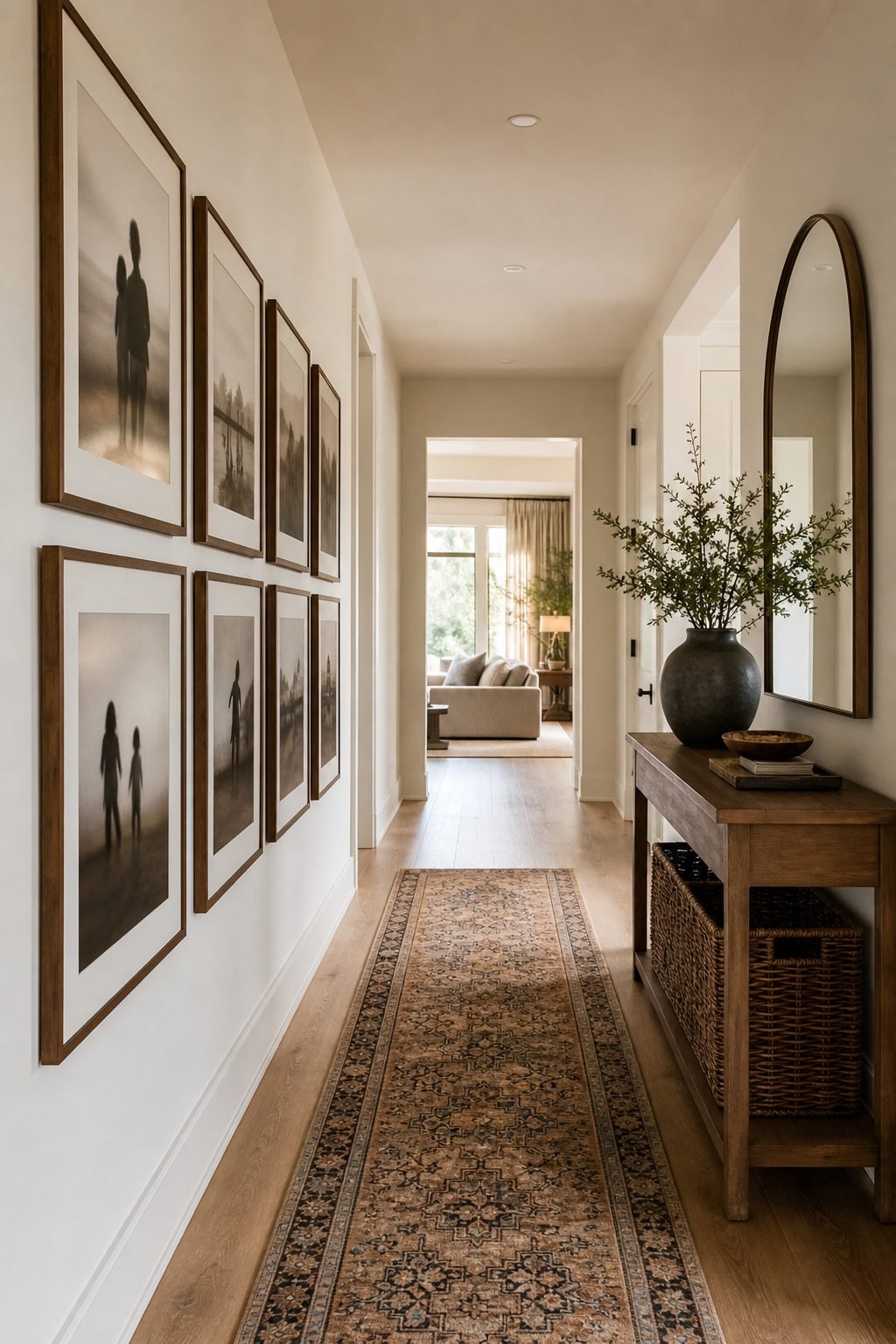 Frame Family Photos In A Unified Finish for Wall Decor To Give Blank Walls More Personality