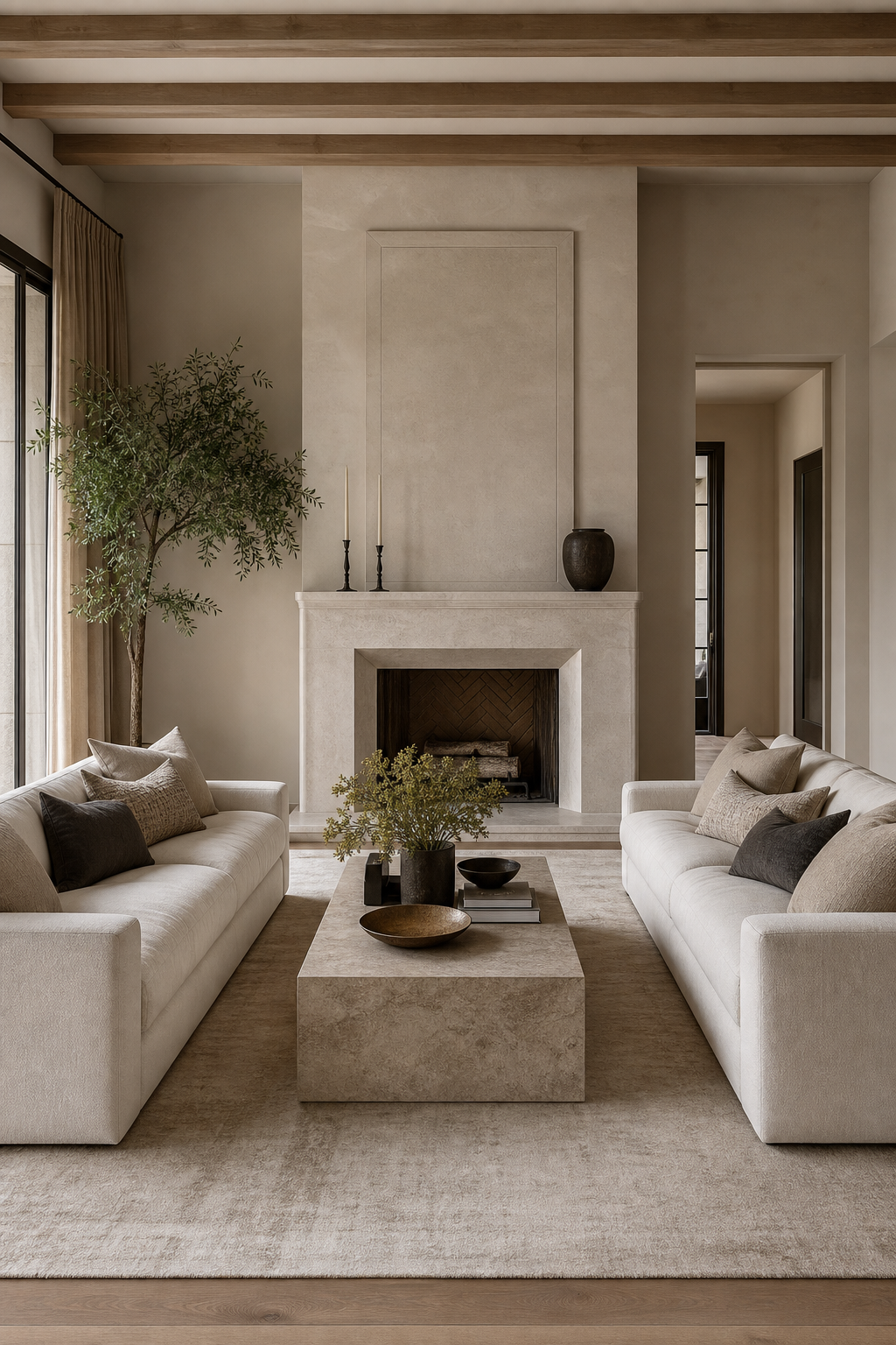 Use Two Sofas For Symmetry for Minimalist Sofa Ideas To Anchor A Stylish Living Room