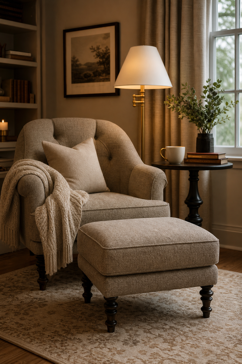 Add A Footstool Or Ottoman