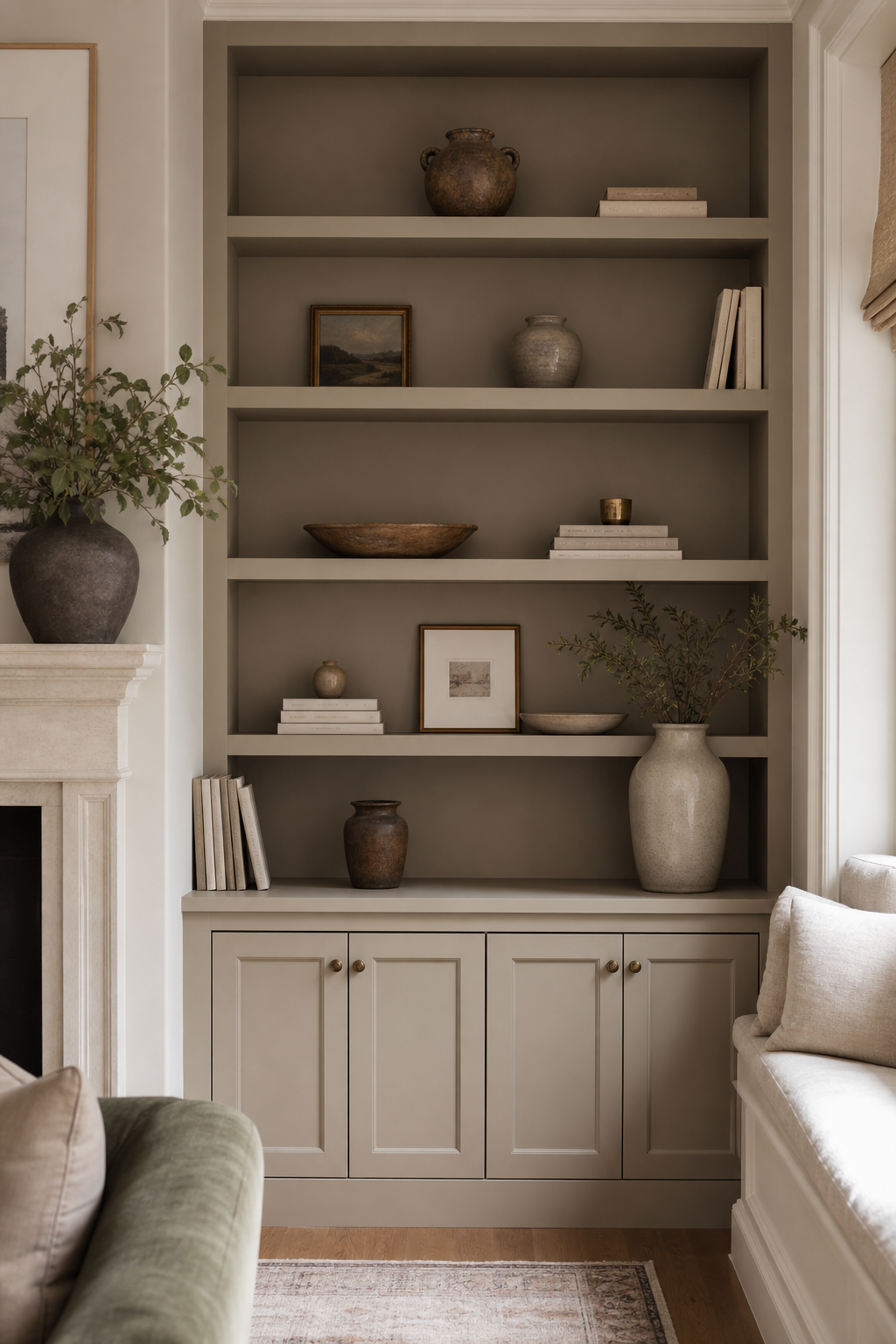 paint interior shelf backs for DIY home decor