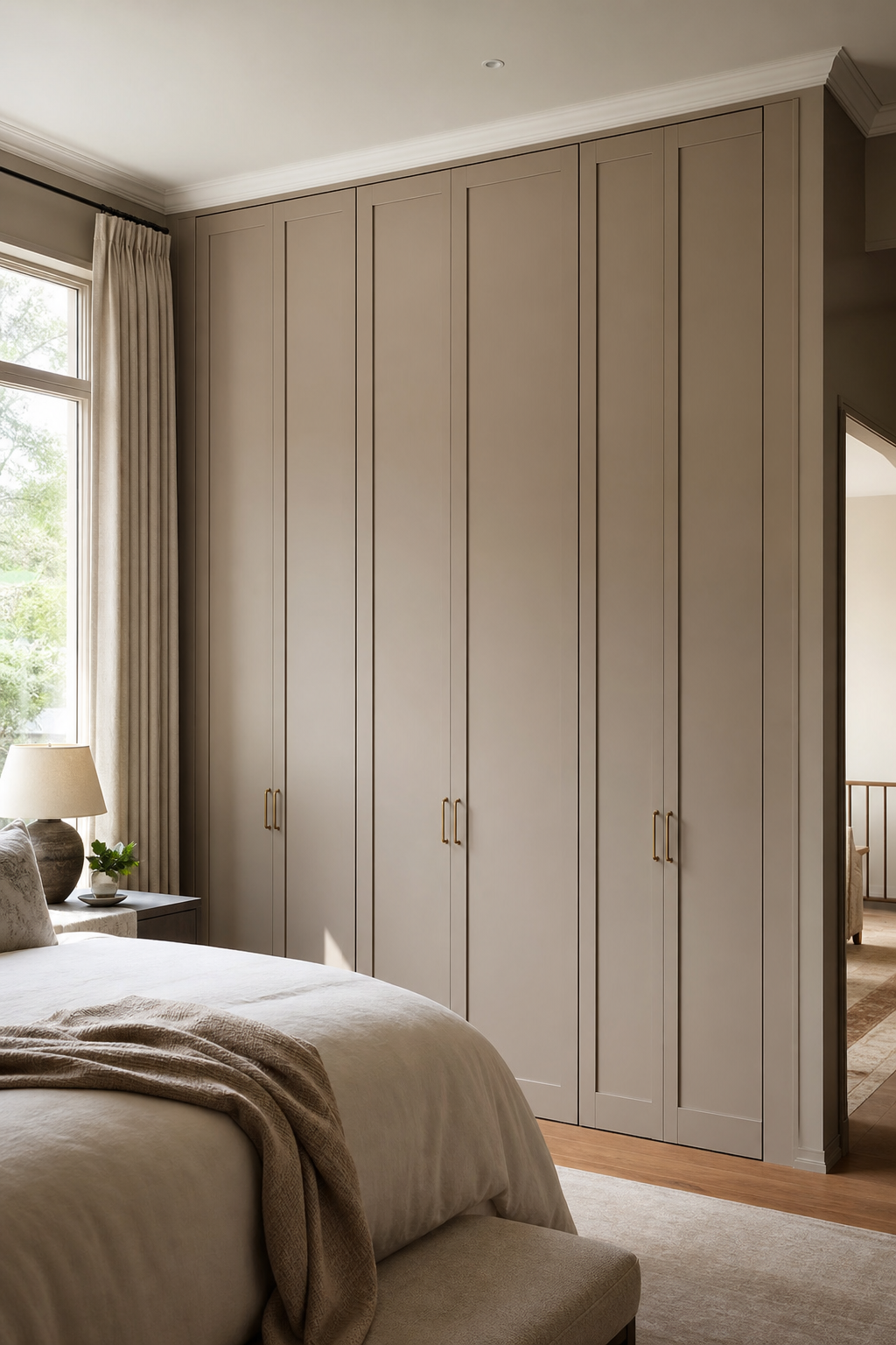Use Tall Doors To Emphasize Ceiling Height in a stylish wall closet design