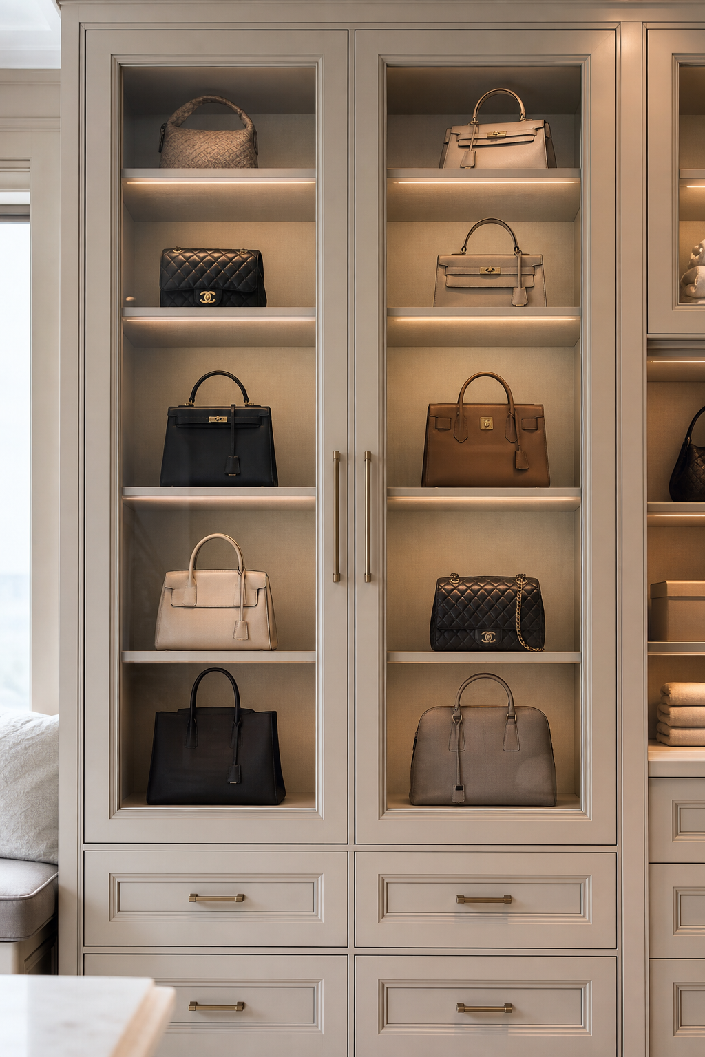 Group Bags By Shape for Handbag Organization Ideas For A Neat Stylish Home