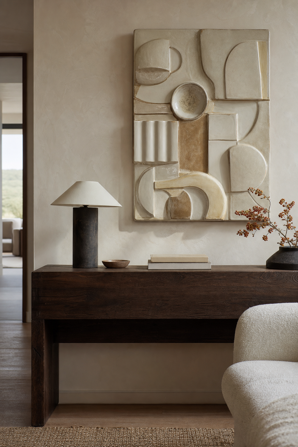 Bring In Dimensional Ceramic Art for aesthetic wall decor