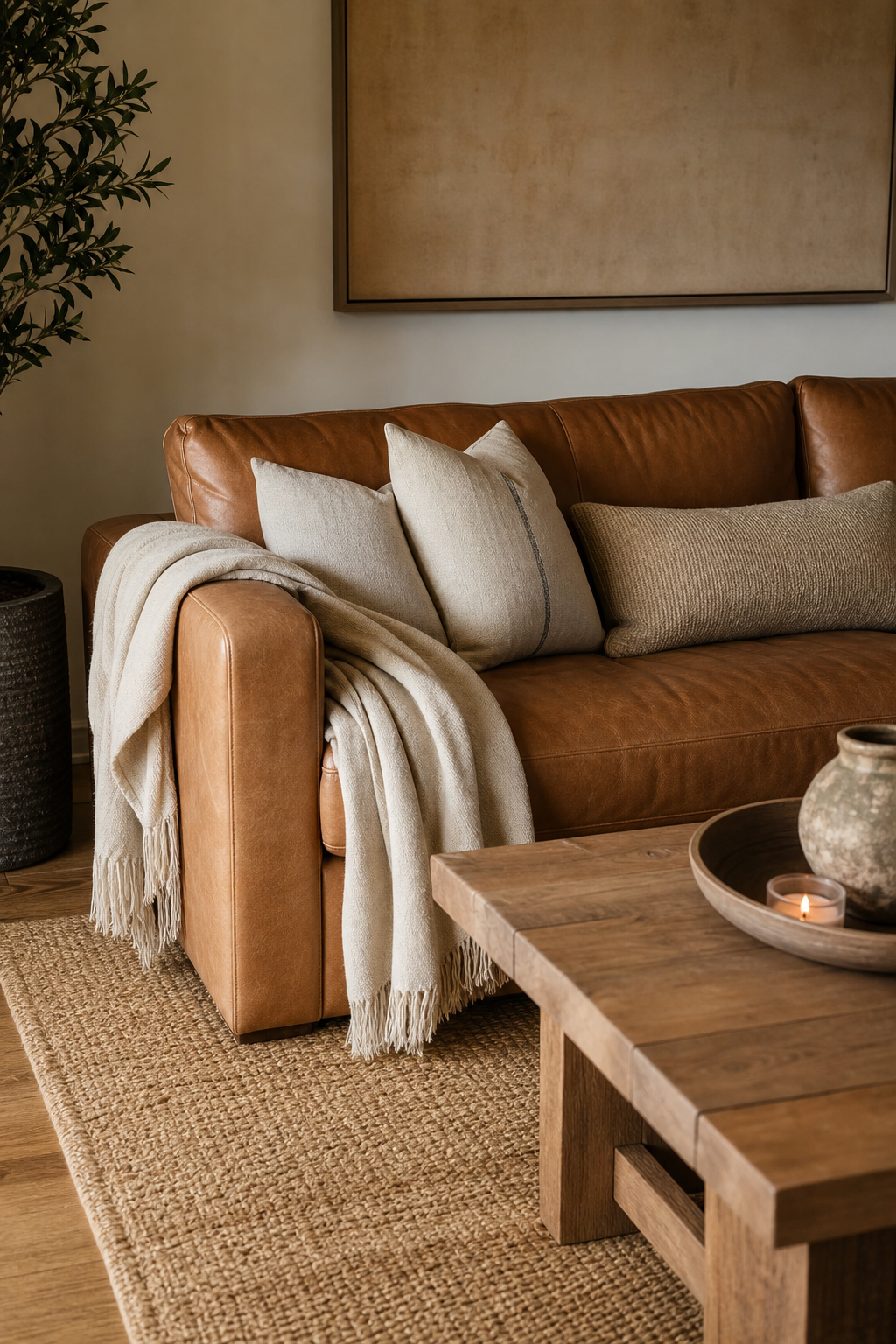 Soften A Leather Sofa With Textiles for Trending Sofa Designs To Anchor A Stylish Living Room