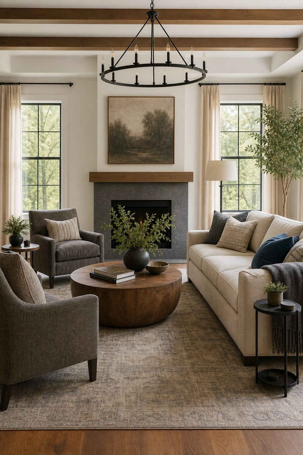 Soften A Leather Sofa With Textiles for L Shape Sofa Living Room Ideas For A Cozy Designer Look