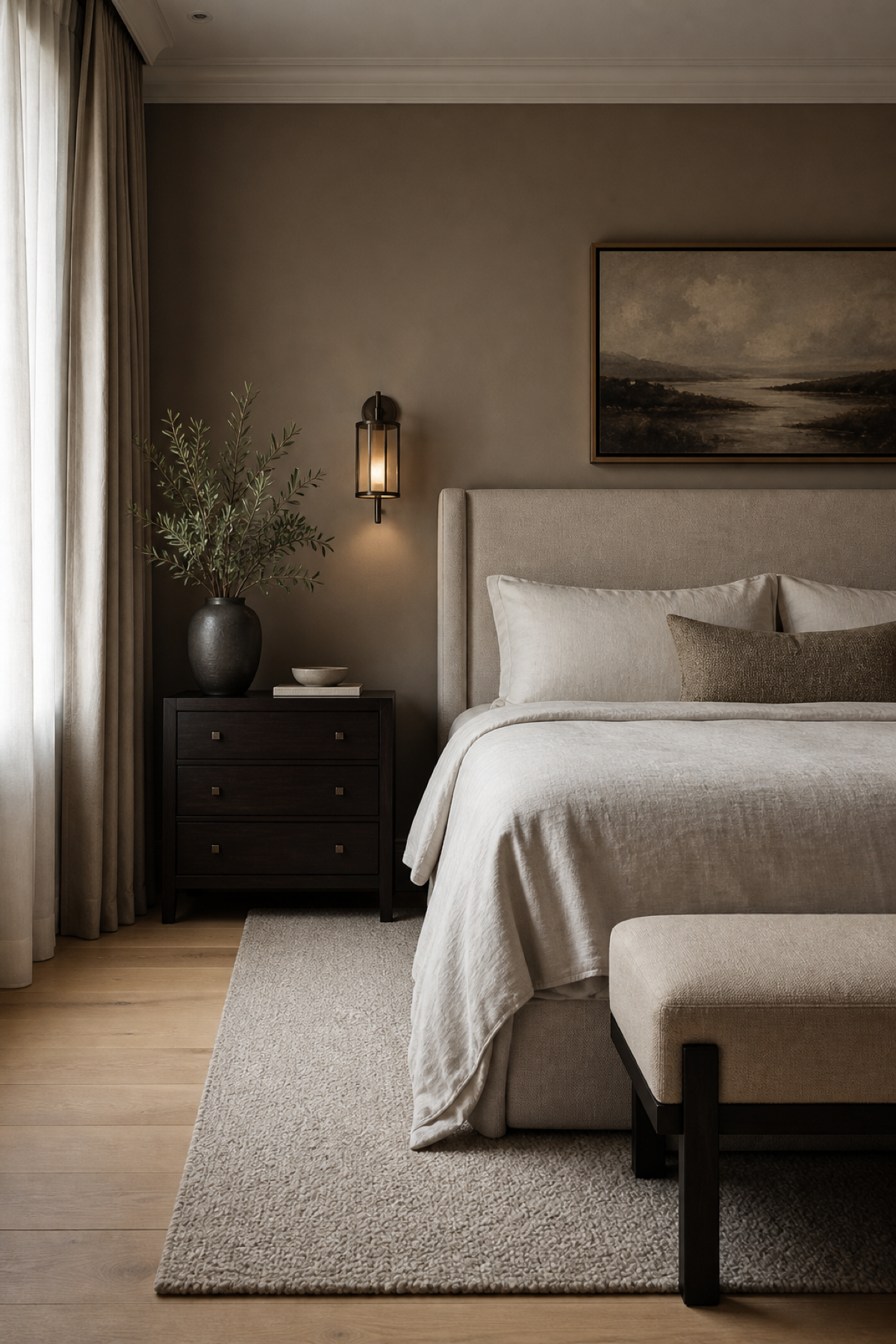 Add Depth With A Muted Accent Wall for Bedroom Inspirations For A Cozy Stylish Retreat