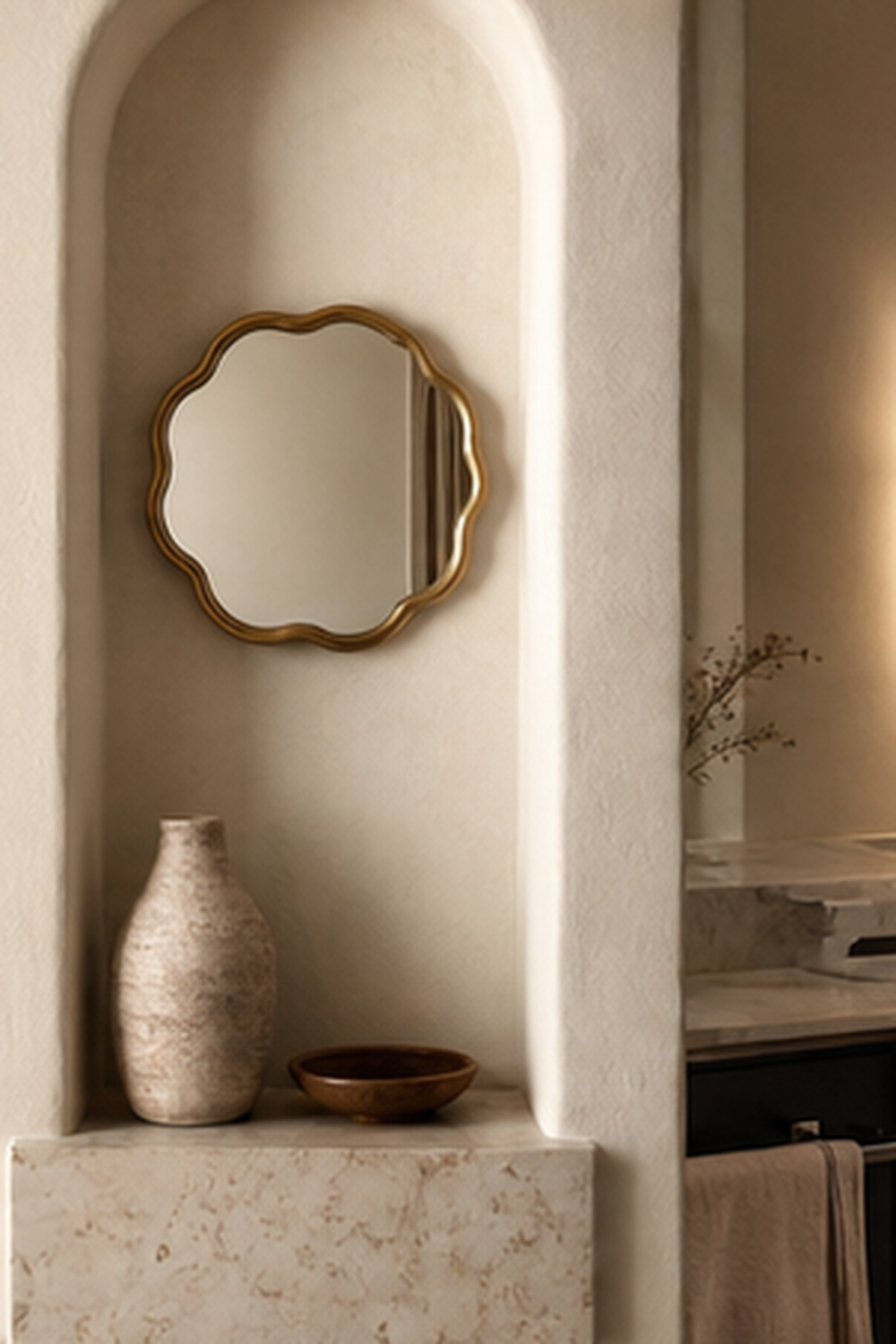 Add A Wavy Mirror Over A Bedroom Dresser for wavy mirror ideas