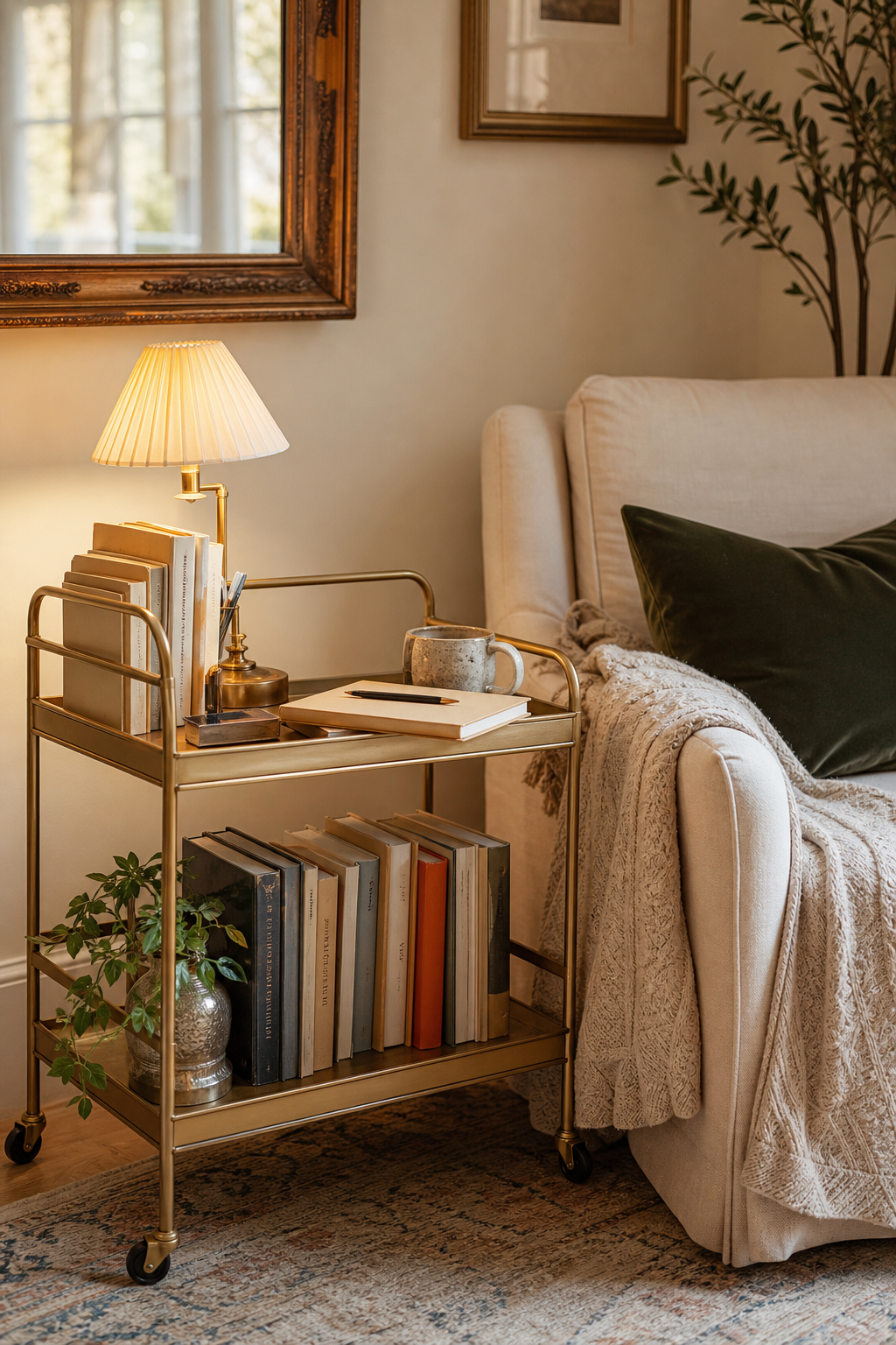 Use A Book Cart In Small Spaces