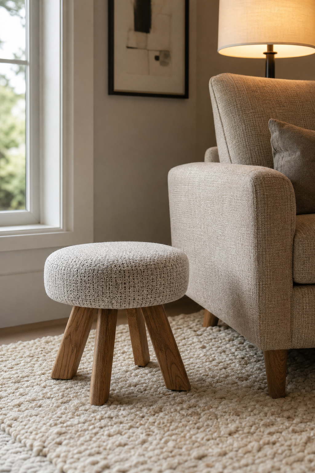 recover a small stool for DIY home decor
