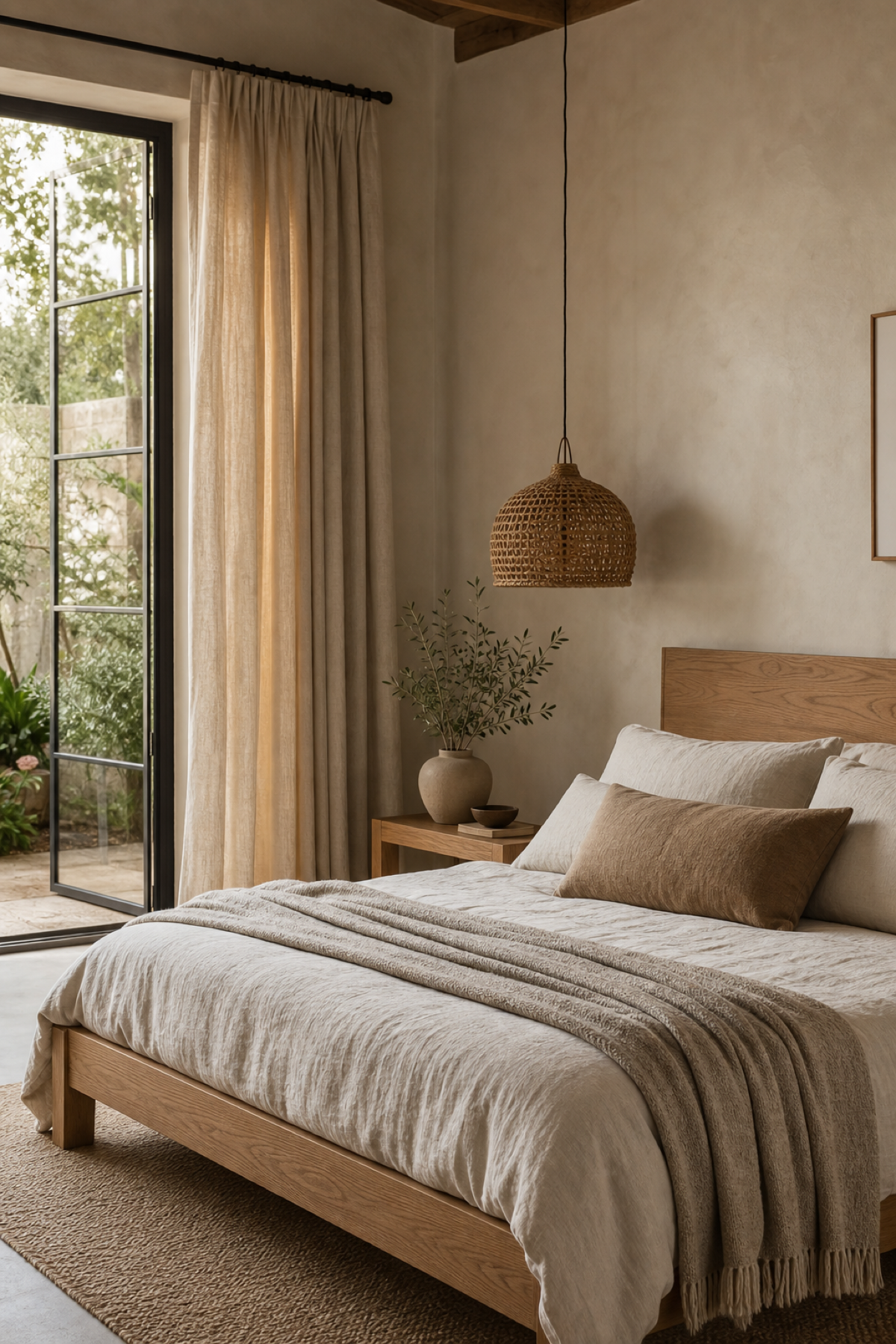 Let Natural Materials Set The Mood for Bedroom Inspirations For A Cozy Stylish Retreat