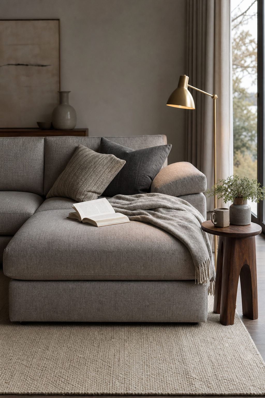 Modern sofa design idea with chaise-end sofa