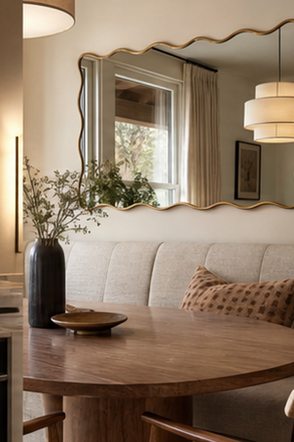 Choose Antiqued Glass For Extra Character for wavy mirror ideas