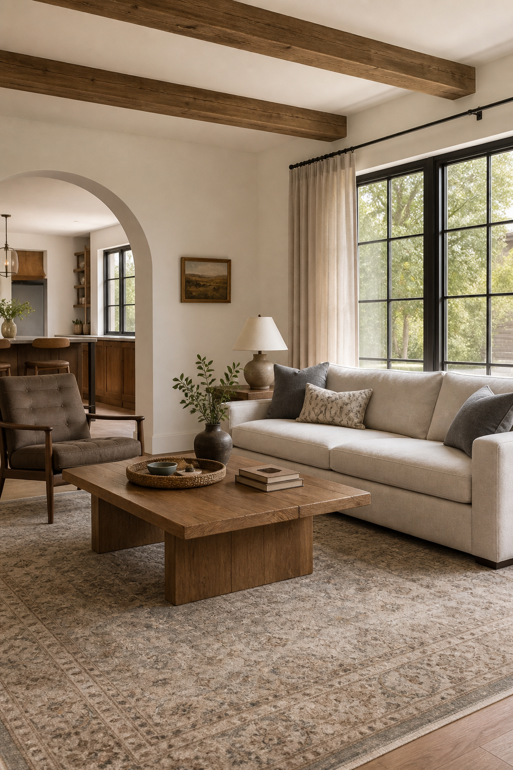 Keep The Rug Generous for Trending Sofa Designs To Anchor A Stylish Living Room