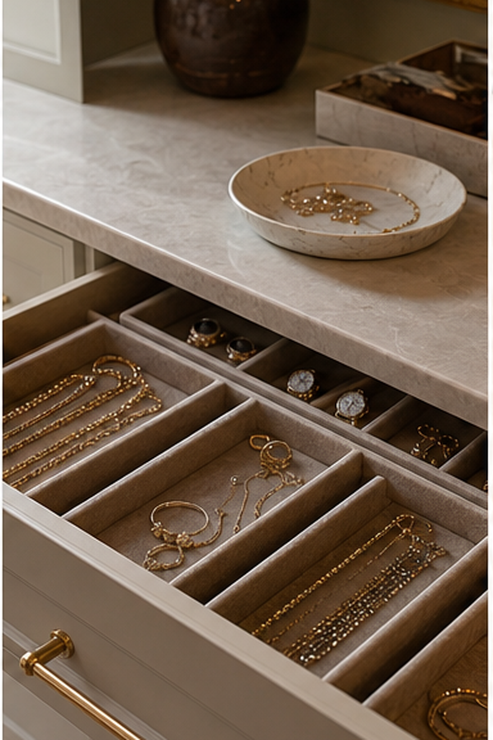 Jewelry Drawer Insert for small walk-in closet ideas