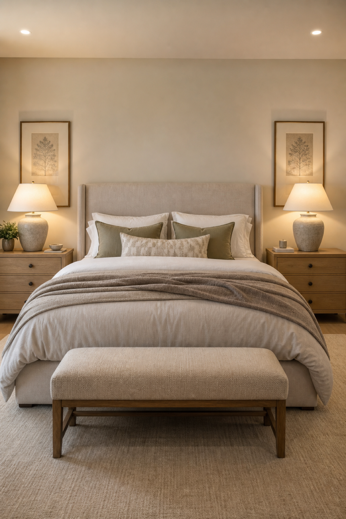Try Symmetry For A Restful Layout for Bedroom Inspirations For A Cozy Stylish Retreat