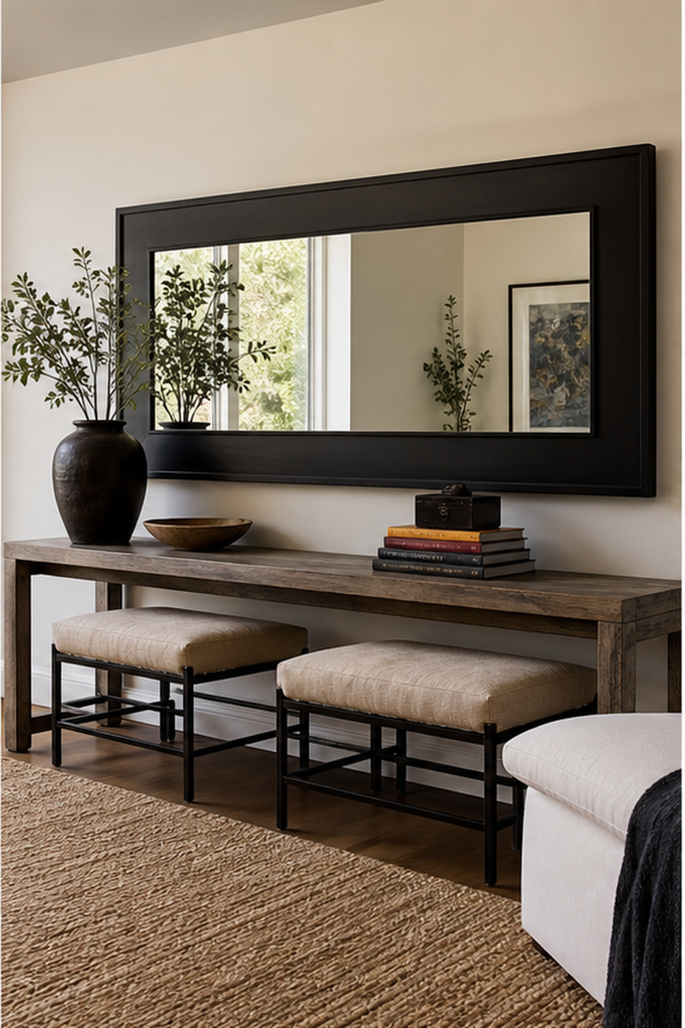 Low Horizontal Mirror for big mirror ideas