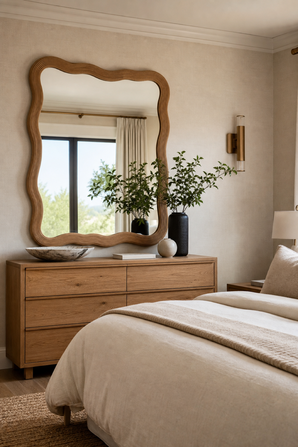 Choose A Wavy Frame For Playfulness for Mirror Design Wall Ideas That Brighten And Elevate Any Room