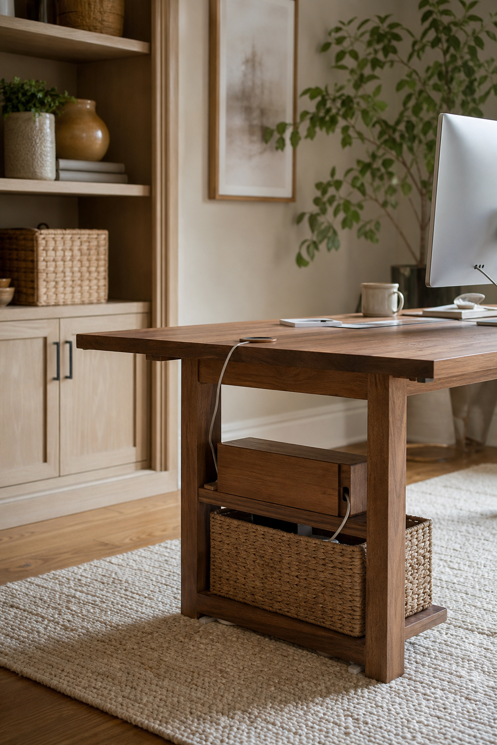 Hide Cords In Beautiful Storage