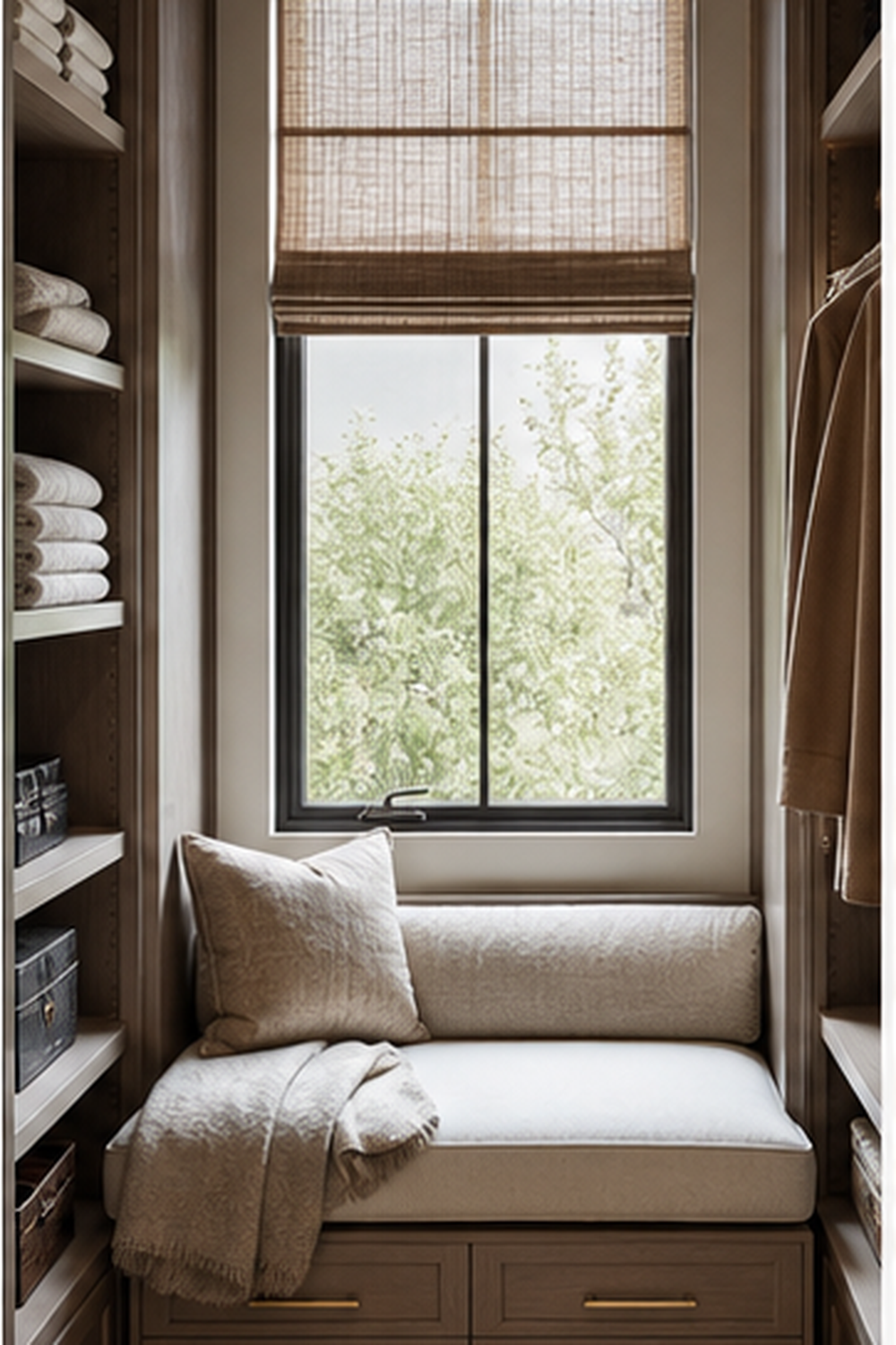 Low Window Seat for small walk-in closet ideas