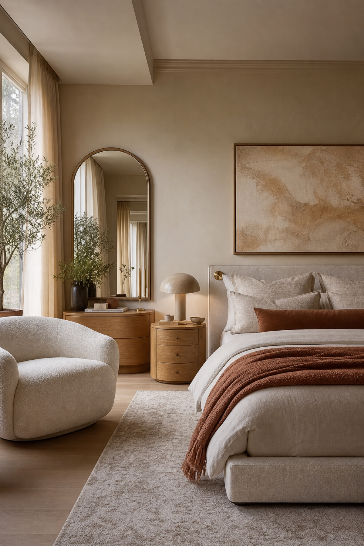Soften Corners With Rounded Furniture for Bedroom Inspirations For A Cozy Stylish Retreat