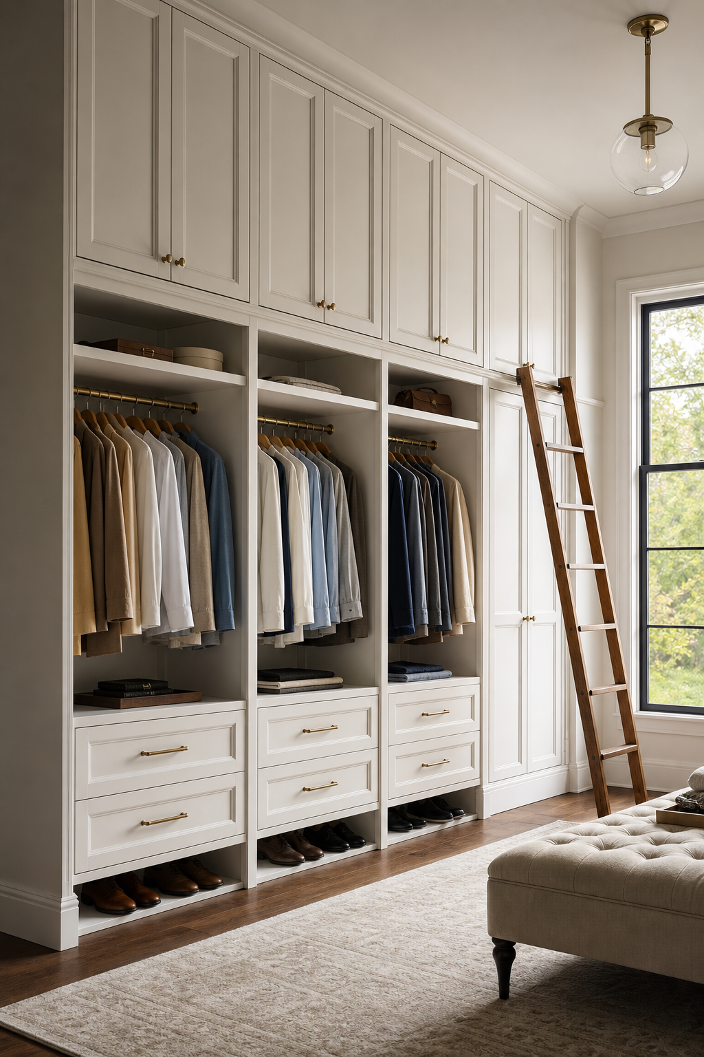 Hide Seasonal Storage Behind High Doors closet inspiration