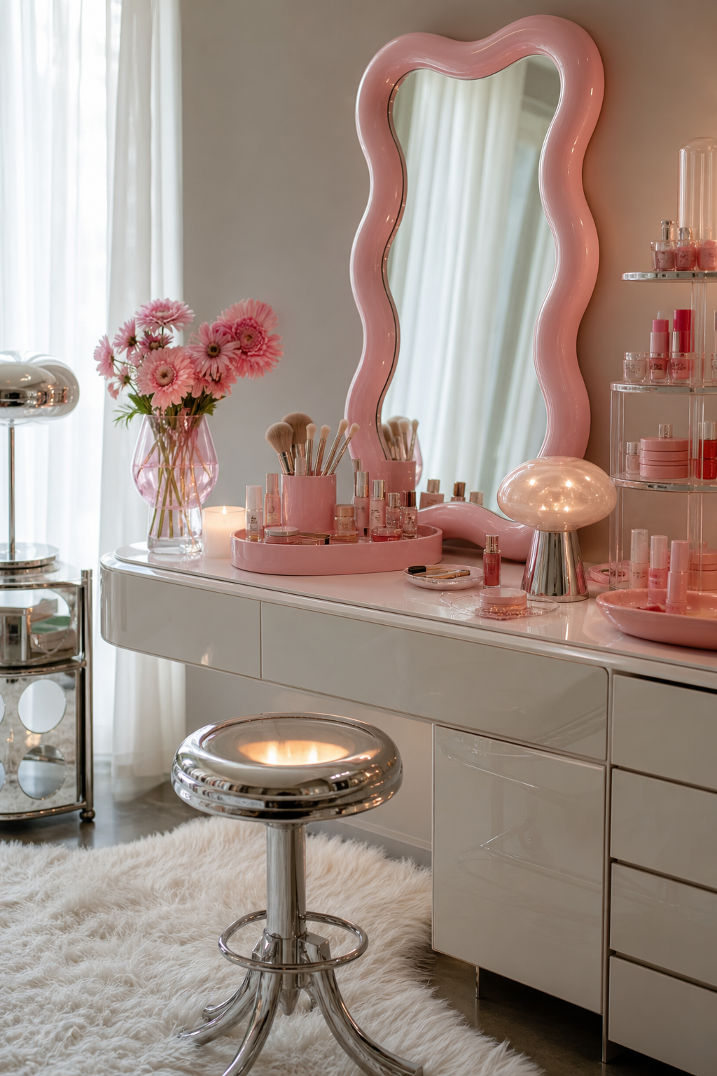 Y2K room with add star and heart motifs