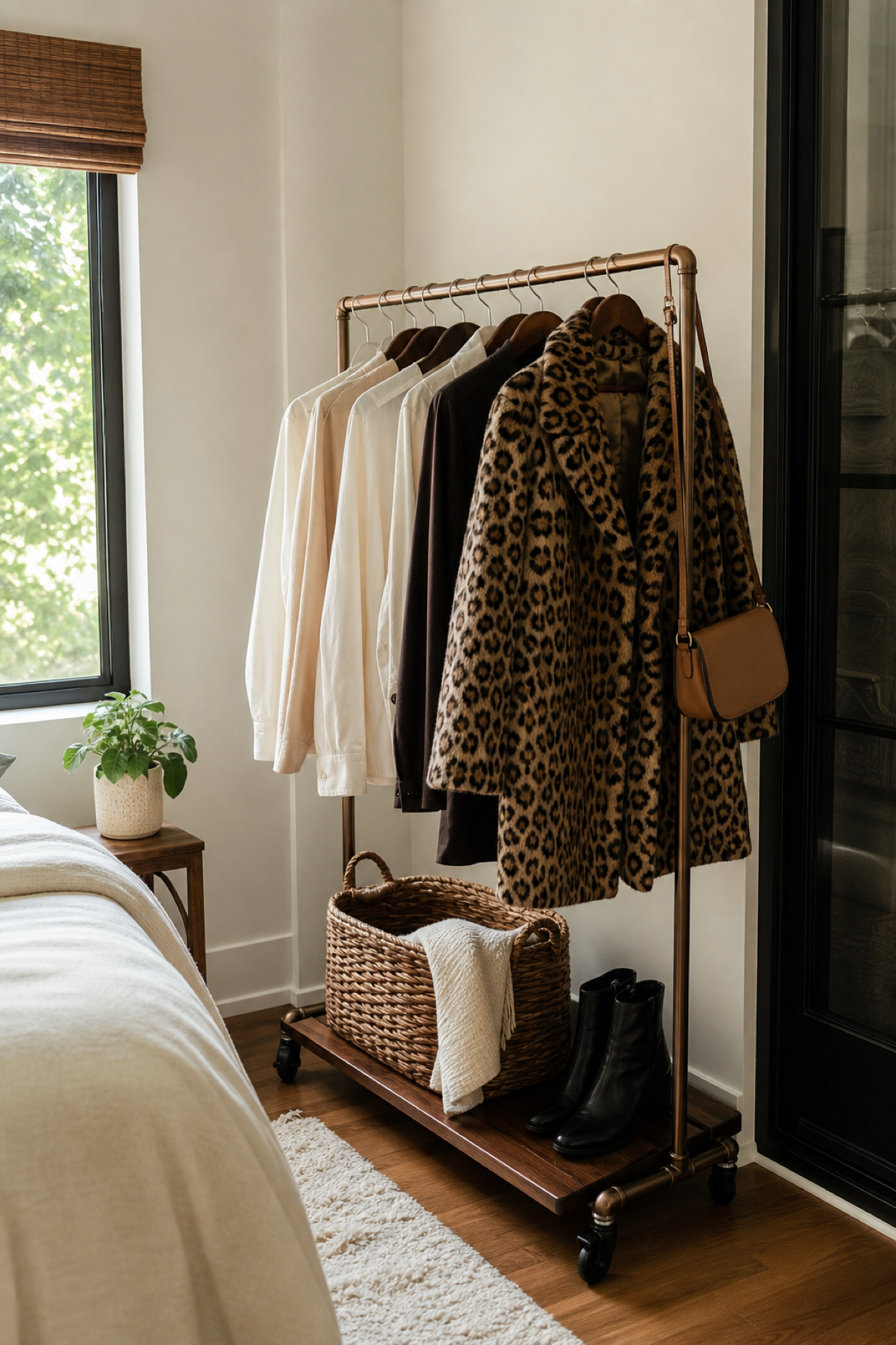 Let One Statement Piece Show for Portable Wardrobe Ideas For A Neat Stylish Home