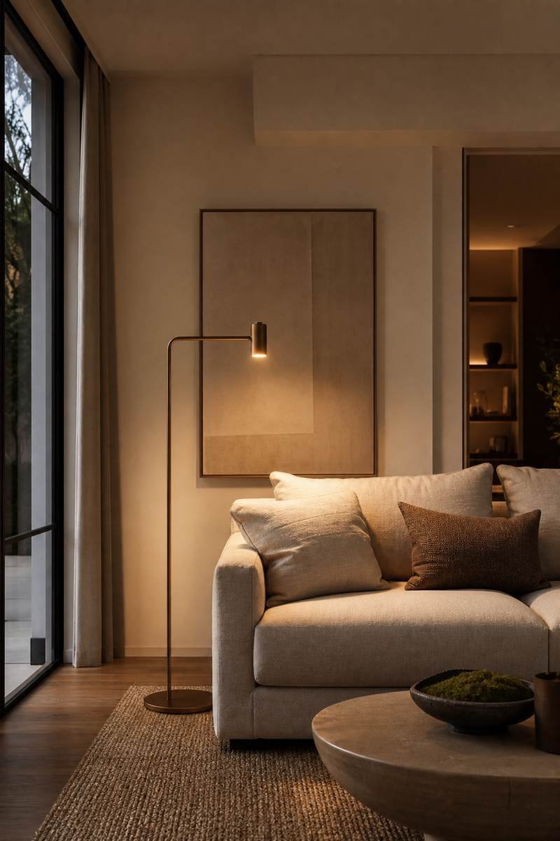 Use Pillows In Related Textures for L Shaped Sofa Designs To Anchor A Stylish Living Room