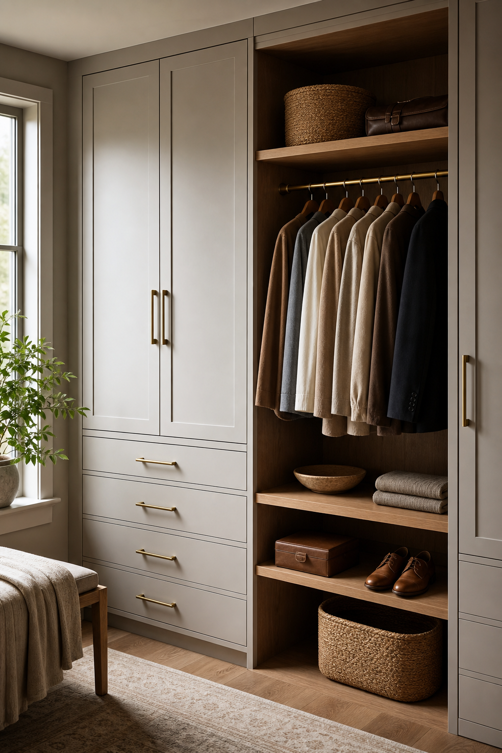 Finish With Consistent Hardware closet inspiration