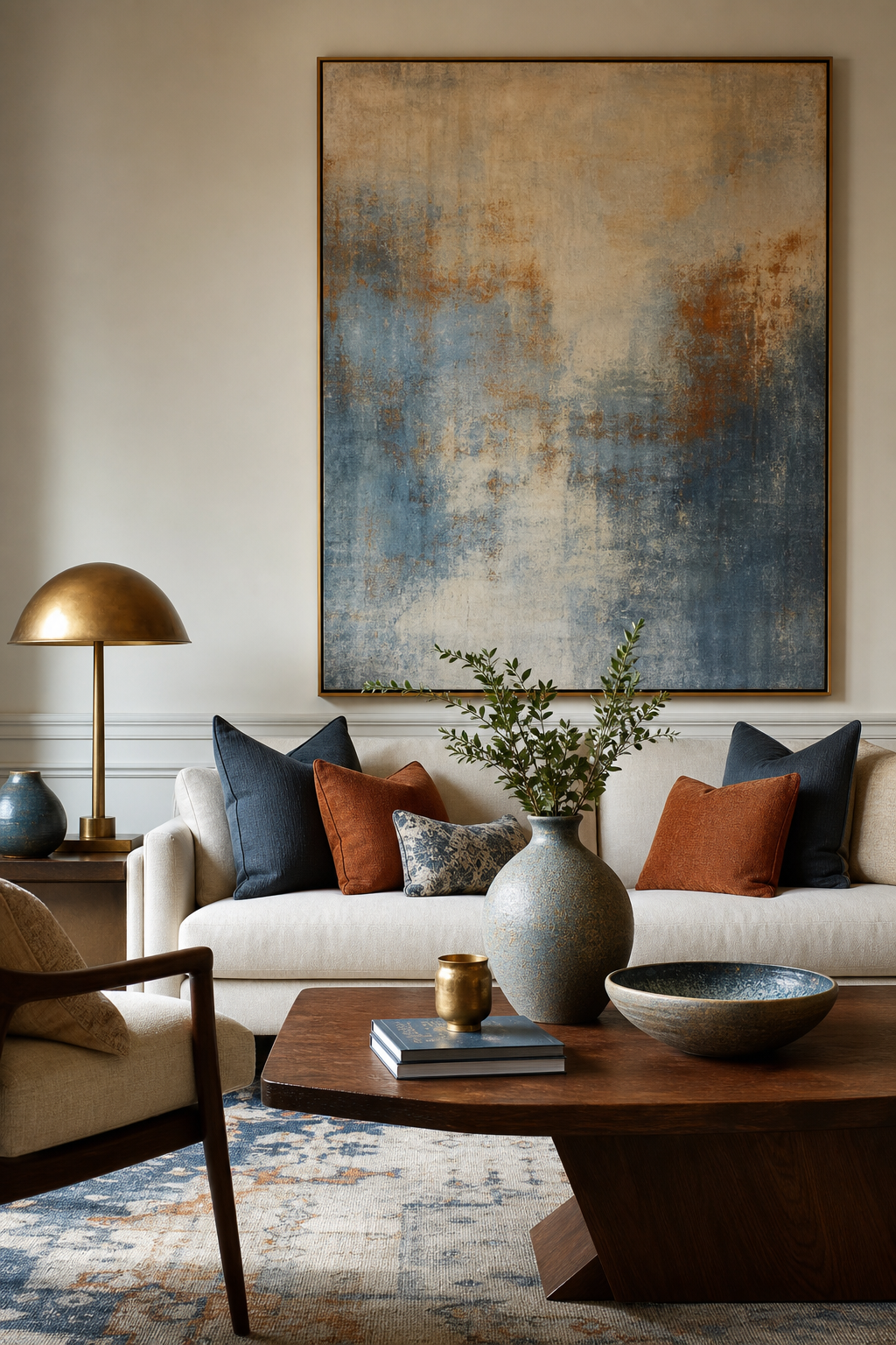 Room inspo aesthetic idea with use art as the color story