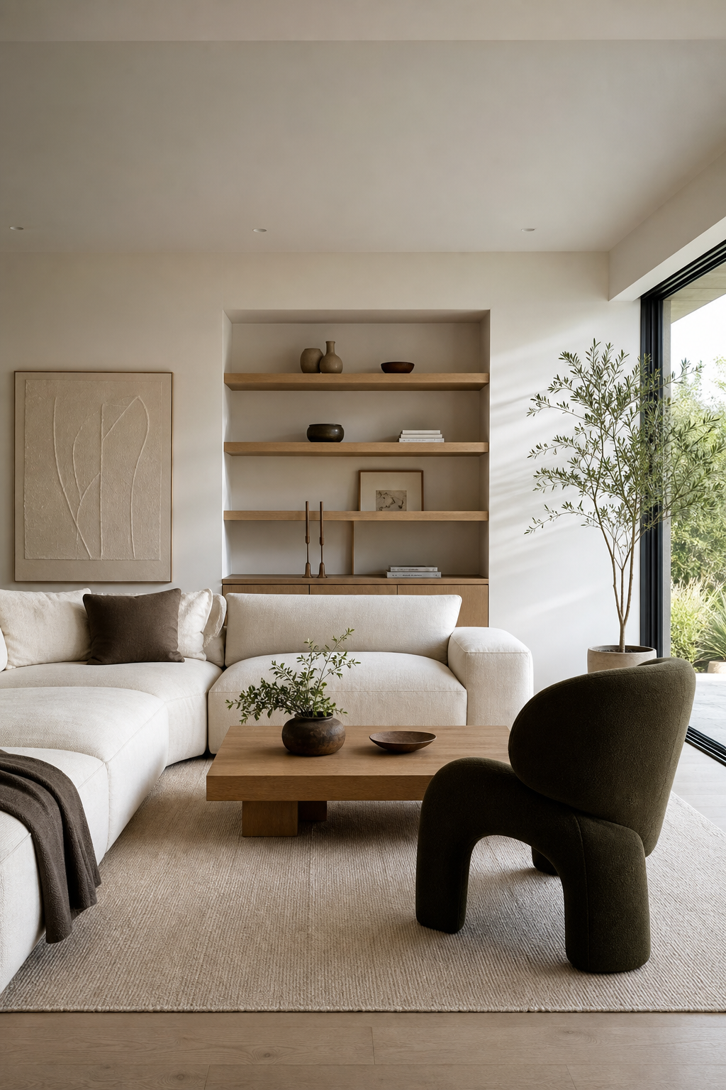 Let One Accent Chair Break The Match for Minimalist Sofa Ideas To Anchor A Stylish Living Room