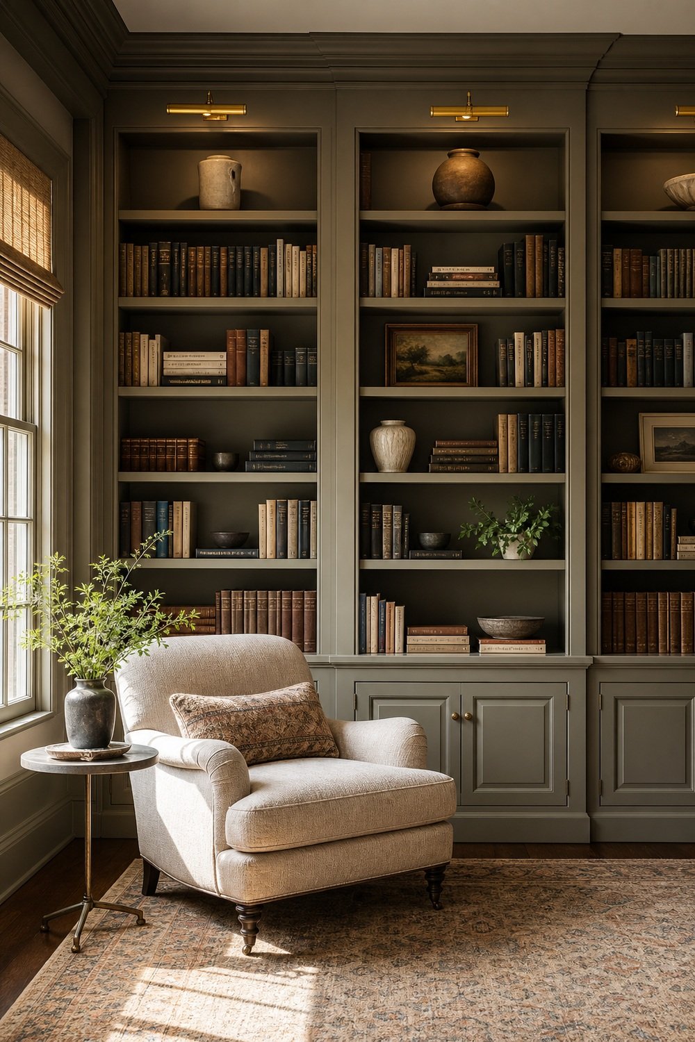Built-In Bookcase Wall for home wall decor ideas