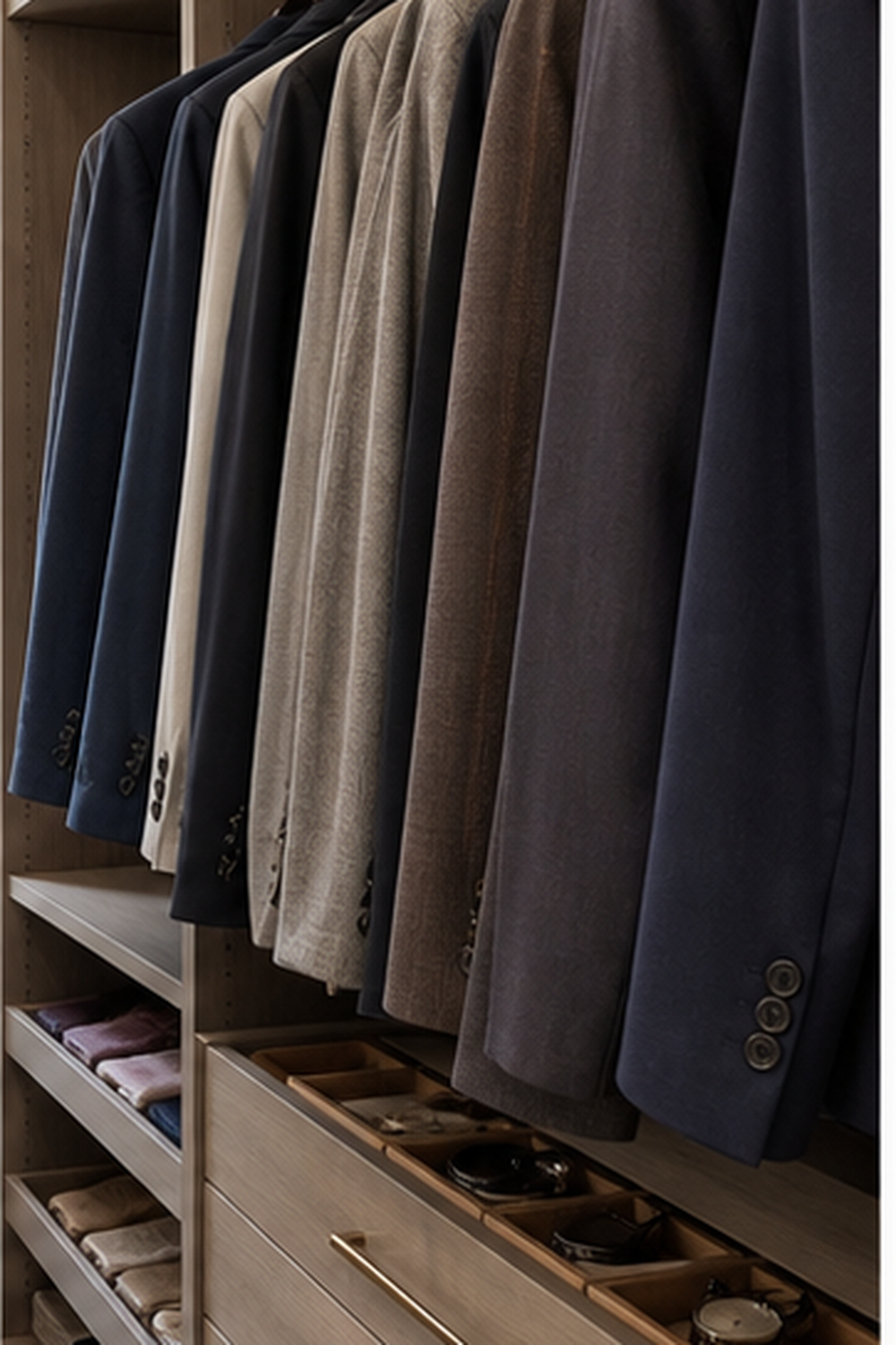 Matching Hanger System for small walk-in closet ideas