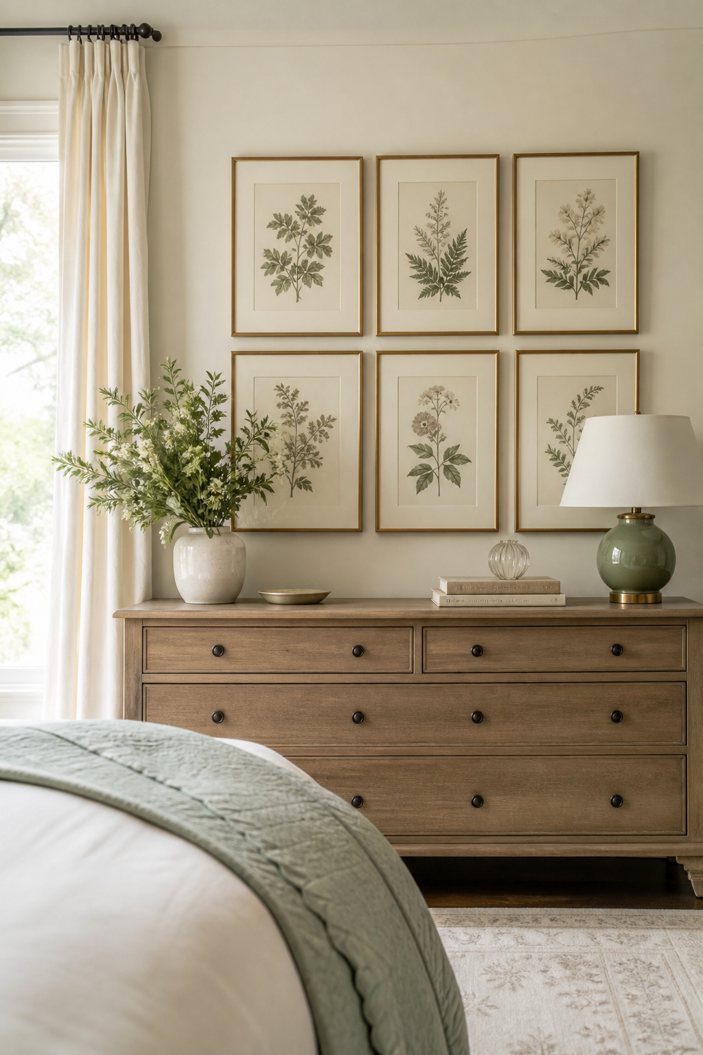 Botanical art in a quiet grid