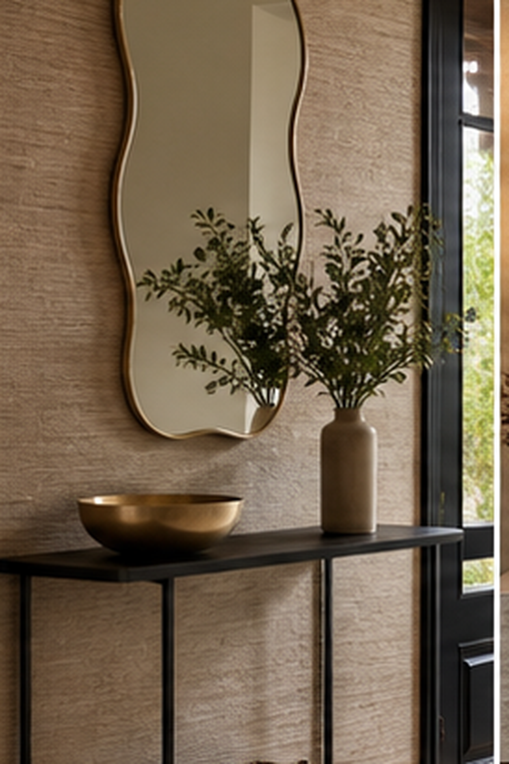 Try A Colorful Wavy Frame In A Teen Room for wavy mirror ideas