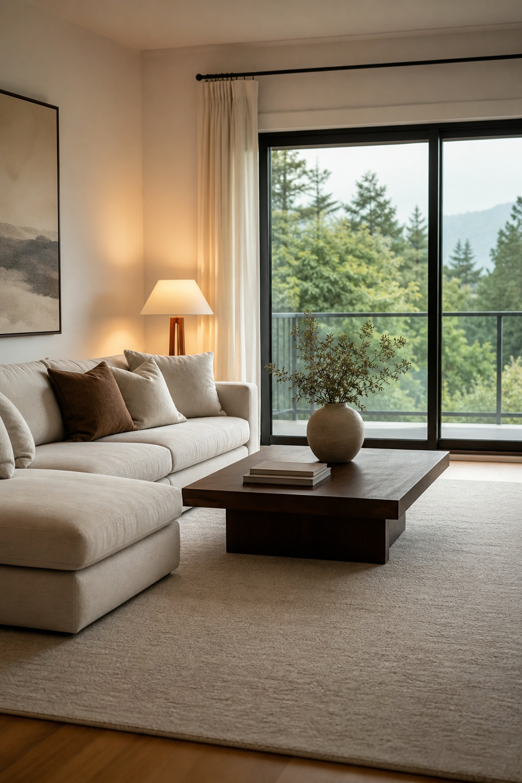 Edited aesthetic room with calm surfaces and refined minimal decor