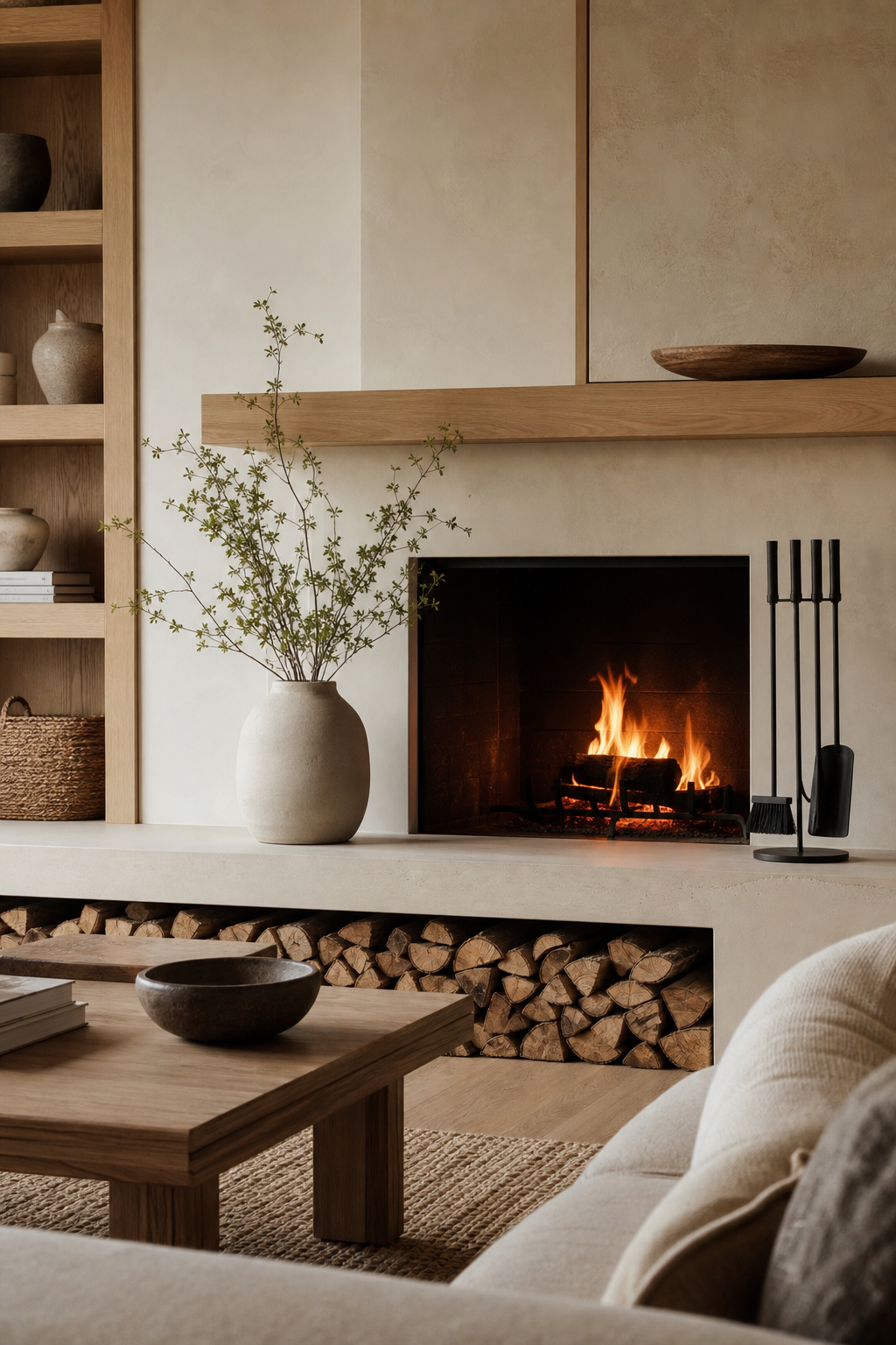 Add A Ceramic Fireplace Moment