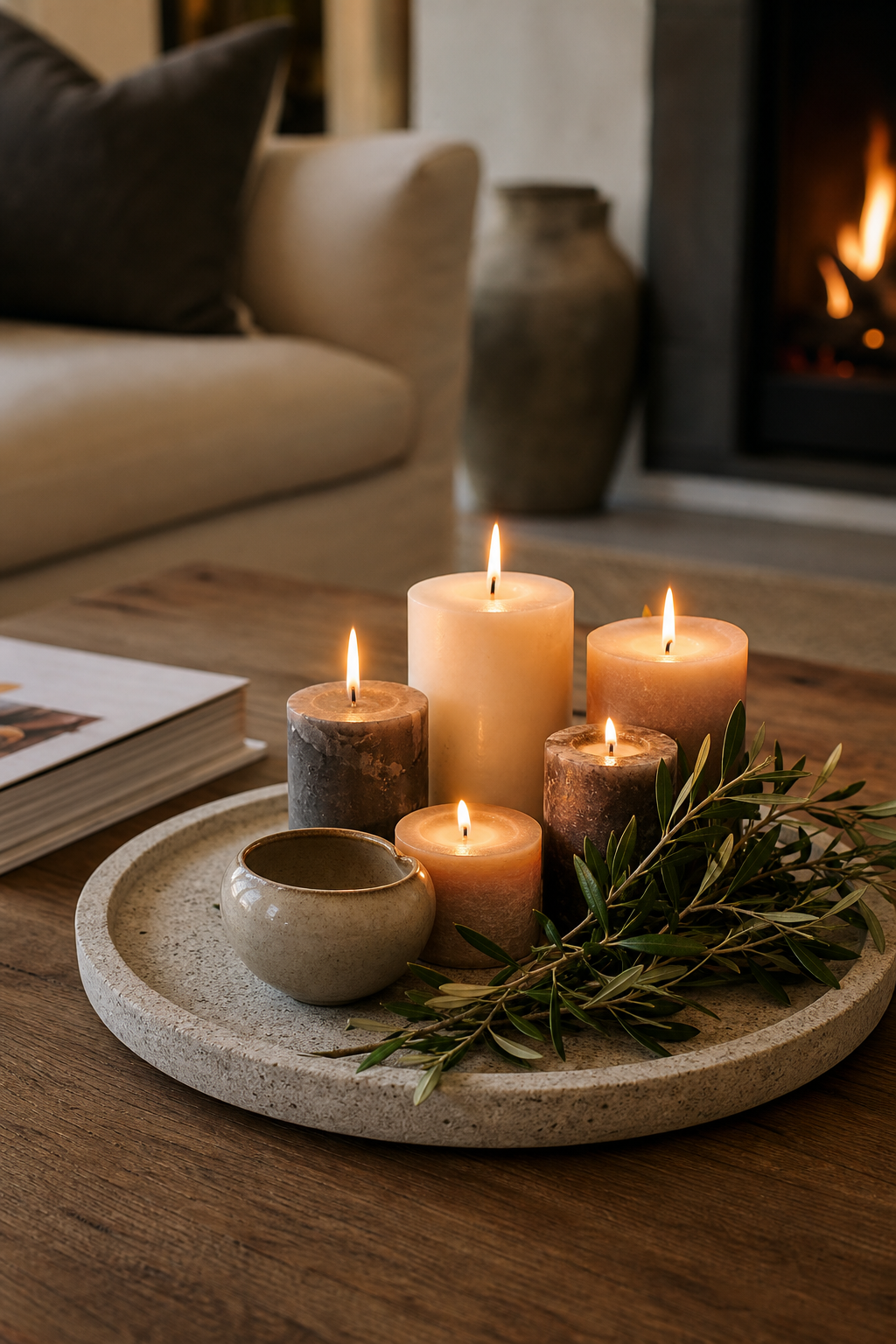 make a candle centerpiece for DIY home decor