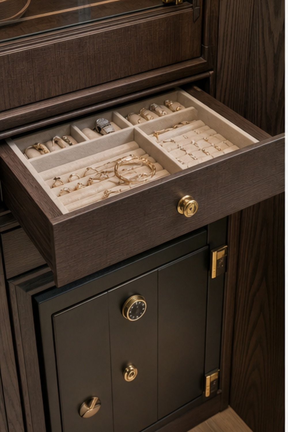Hidden Safe Drawer for small walk-in closet ideas