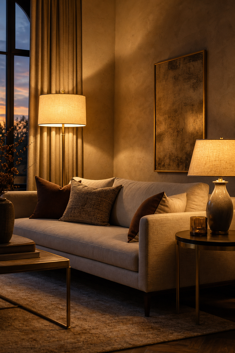 Frame The Sofa With Lighting for Single Sofa Ideas To Anchor A Stylish Living Room