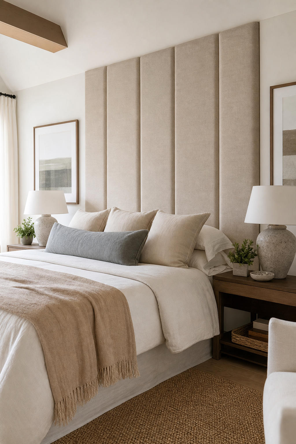 create a soft headboard wall for DIY home decor