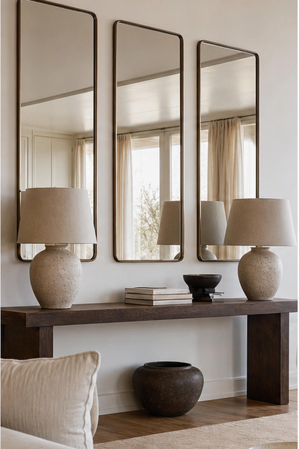 Triptych Mirror Set for picture mirror ideas
