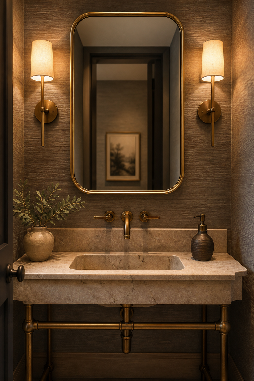 Make A Small Powder Room Feel Brighter for Mirror Design Wall Ideas That Brighten And Elevate Any Room