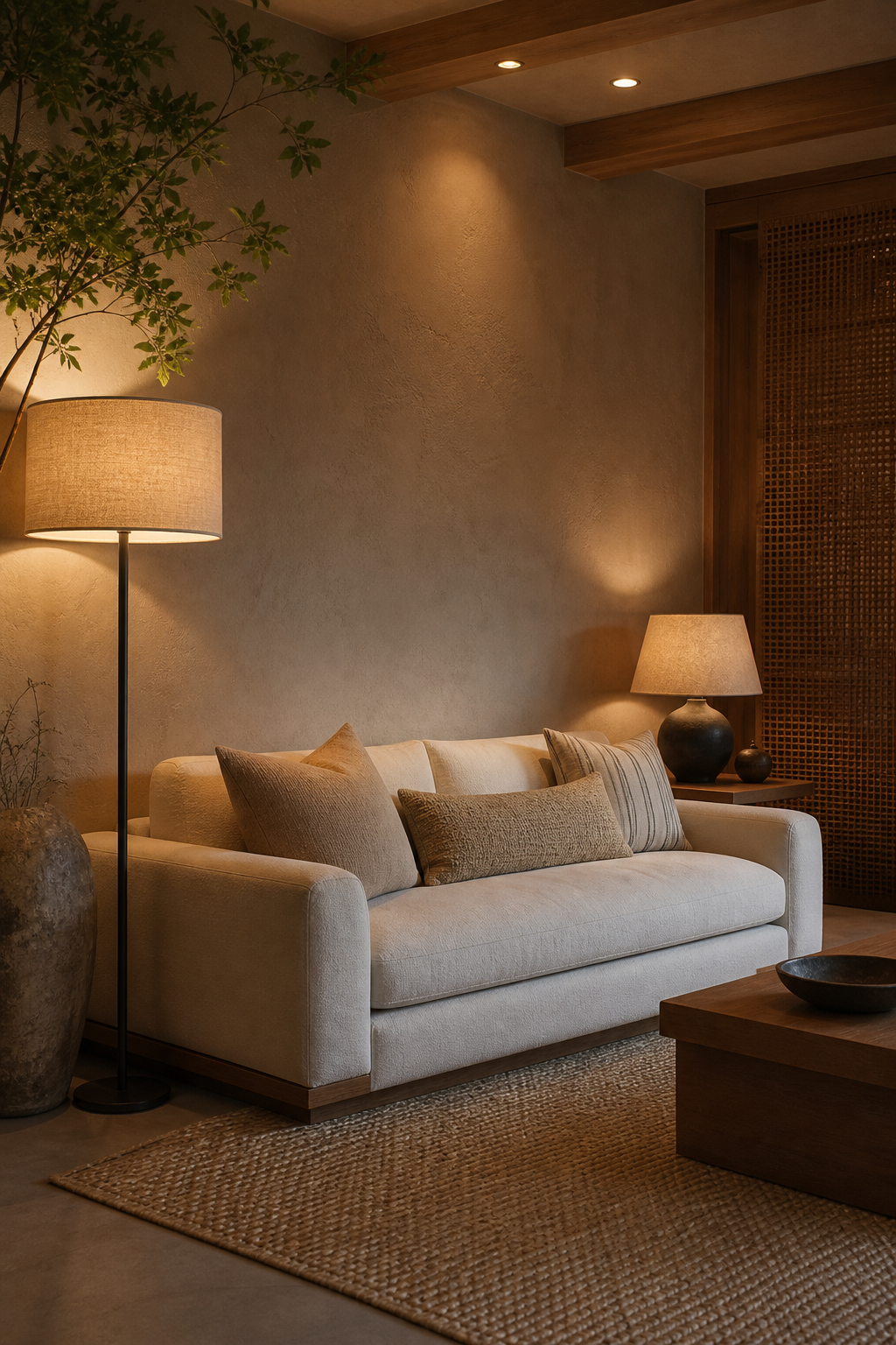 Frame The Sofa With Lighting for Minimalist Sofa Ideas To Anchor A Stylish Living Room