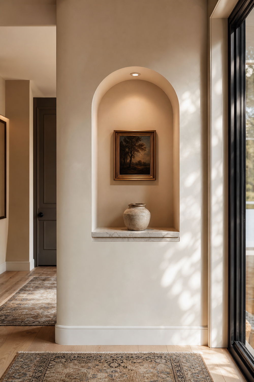 Add A Small Art Moment In A Niche for aesthetic wall decor