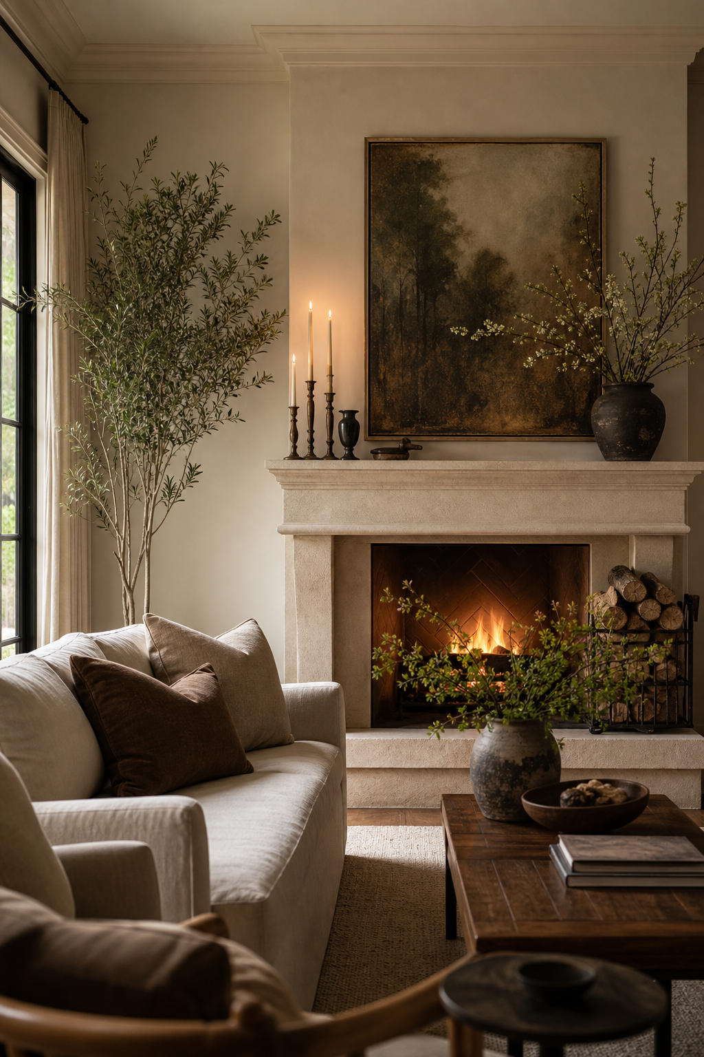 Let The Fireplace Become A Styled Focal Point