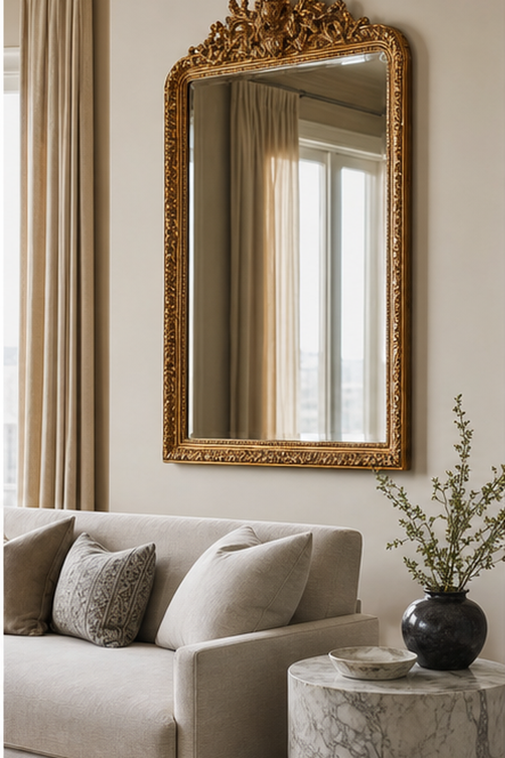 Ornate Gold Picture Mirror for picture mirror ideas