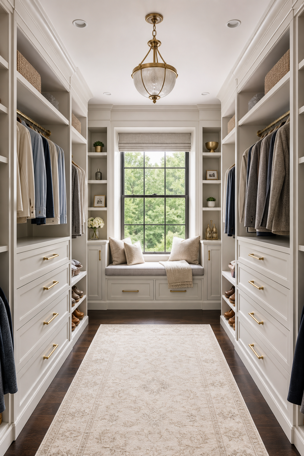 Go Symmetrical For A Polished Look in a neat stylish closet room