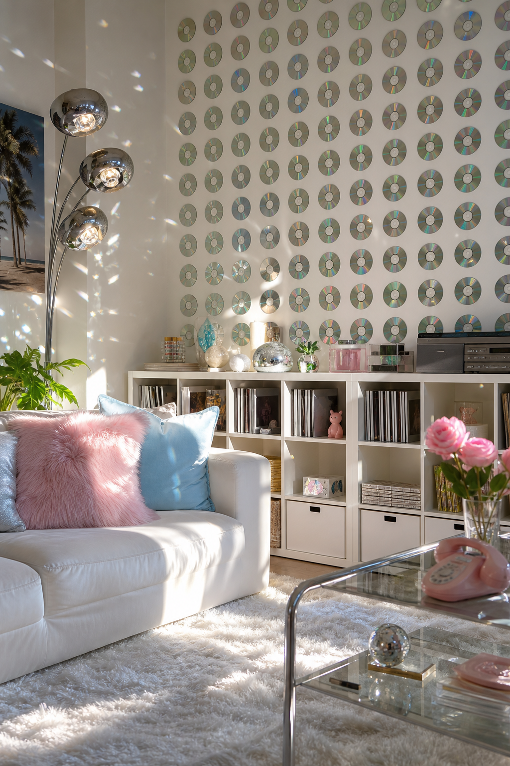 Y2K room with add a rounded lounge chair